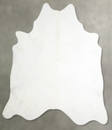 Solid White XX-Large Brazilian Cowhide Rug 7'5"H x 6'9"W #A55538 by Hudson Hides