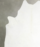 Solid White XX-Large Brazilian Cowhide Rug 7'5"H x 6'9"W #A55538 by Hudson Hides