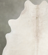 Solid White Large Brazilian Cowhide Rug 6'2"H x 5'8"W #A55539 by Hudson Hides