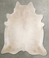 Champagne XX-Large Brazilian Cowhide Rug 7'9"H x 7'2"W #A55570 by Hudson Hides