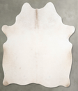 Champagne Large Brazilian Cowhide Rug 6'1"H x 5'6"W #A55576 by Hudson Hides