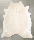 Champagne X-Large Brazilian Cowhide Rug 6'9"H x 6'7"W #A55587 by Hudson Hides