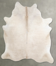 Champagne X-Large Brazilian Cowhide Rug 7'4"H x 6'5"W #A55593 by Hudson Hides