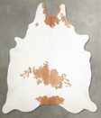 Beige and White XX-Large Brazilian Cowhide Rug 8'2"H x 6'11"W #A55616 by Hudson Hides