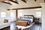 Beige and White XX-Large Brazilian Cowhide Rug 8'2"H x 6'11"W #A55616 by Hudson Hides