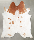 Beige and White X-Large Brazilian Cowhide Rug 6'8"H x 7'0"W #A55617 by Hudson Hides