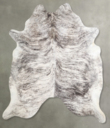 Grey Brindle X-Large Brazilian Cowhide Rug 7'4"H x 6'9"W #A55621 by Hudson Hides