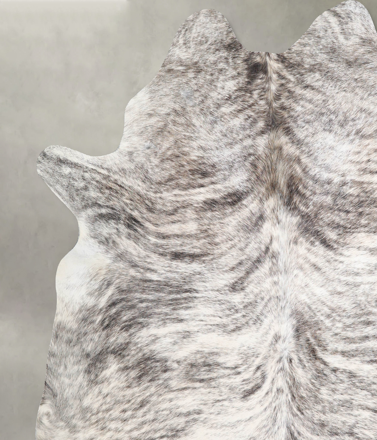 Grey Brindle X-Large Brazilian Cowhide Rug 7'4"H x 6'9"W #A55621 by Hudson Hides