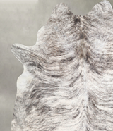 Grey Brindle X-Large Brazilian Cowhide Rug 7'4"H x 6'9"W #A55621 by Hudson Hides