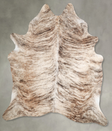 Light Brindle X-Large Brazilian Cowhide Rug 7'4"H x 6'3"W #A55622 by Hudson Hides