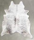 Grey Brindle X-Large Brazilian Cowhide Rug 7'1"H x 6'6"W #A55624 by Hudson Hides