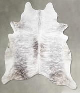 Grey Brindle X-Large Brazilian Cowhide Rug 7'1"H x 6'6"W #A55624 by Hudson Hides