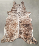 Light Brindle X-Large Brazilian Cowhide Rug 7'0"H x 6'10"W #A55626 by Hudson Hides