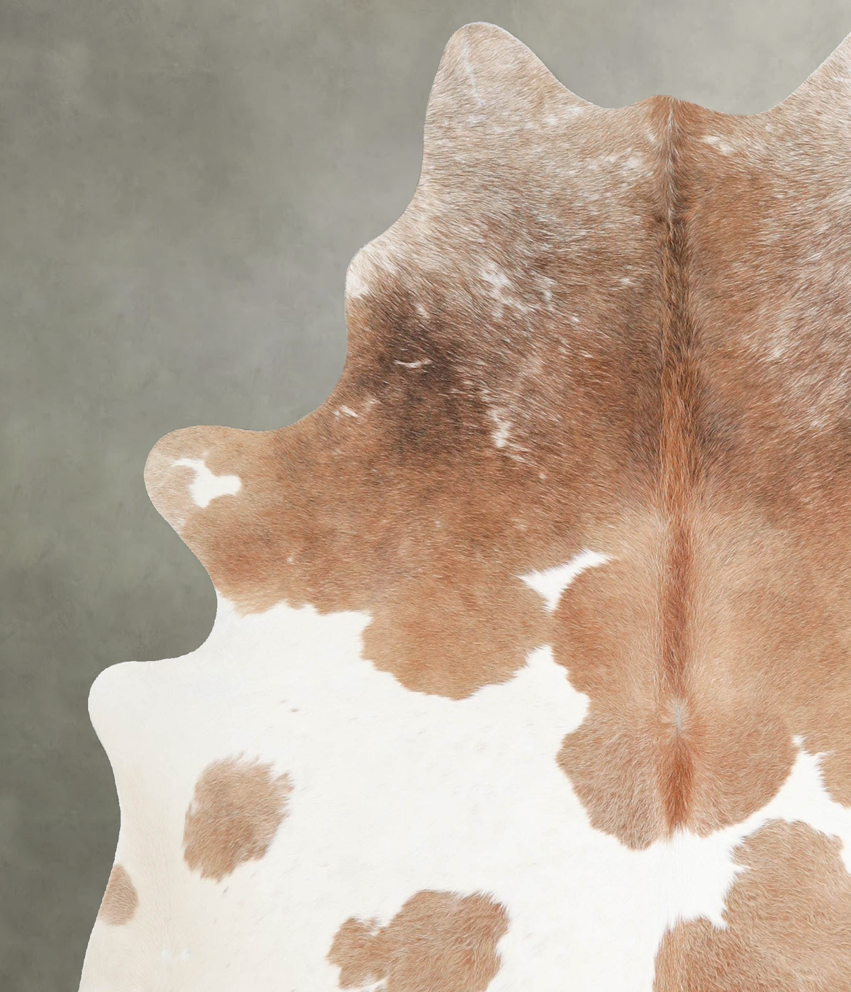 Beige and White Large Brazilian Cowhide Rug 6'3"H x 5'7"W #A55628 by Hudson Hides