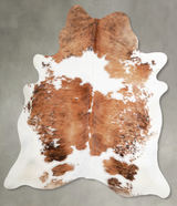 Tricolor X-Large Brazilian Cowhide Rug 7'3"H x 6'4"W #A55635 by Hudson Hides