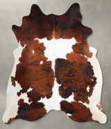 Tricolor X-Large Brazilian Cowhide Rug 6'5"H x 6'9"W #A55636 by Hudson Hides