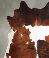 Tricolor X-Large Brazilian Cowhide Rug 6'5"H x 6'9"W #A55636 by Hudson Hides