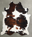 Tricolor XX-Large Brazilian Cowhide Rug 7'7"H x 7'0"W #A55637 by Hudson Hides