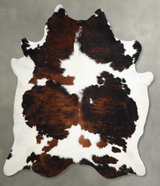 Tricolor XX-Large Brazilian Cowhide Rug 7'7"H x 7'0"W #A55637 by Hudson Hides