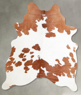 Brown and White Medium Brazilian Cowhide Rug 5'8"H x 4'10"W #A55643 by Hudson Hides