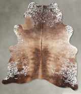 Salt and Pepper Brown Medium Brazilian Cowhide Rug 5'7"H x 4'7"W #A55644 by Hudson Hides