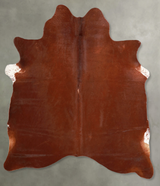 Solid Brown Large Brazilian Cowhide Rug 5'11"H x 5'9"W #A55649 by Hudson Hides