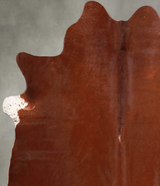 Solid Brown Large Brazilian Cowhide Rug 5'11"H x 5'9"W #A55649 by Hudson Hides