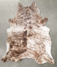 Light Brindle X-Large Brazilian Cowhide Rug 7'1"H x 6'6"W #A55655 by Hudson Hides