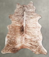 Light Brindle Large Brazilian Cowhide Rug 6'5"H x 5'11"W #A55660 by Hudson Hides