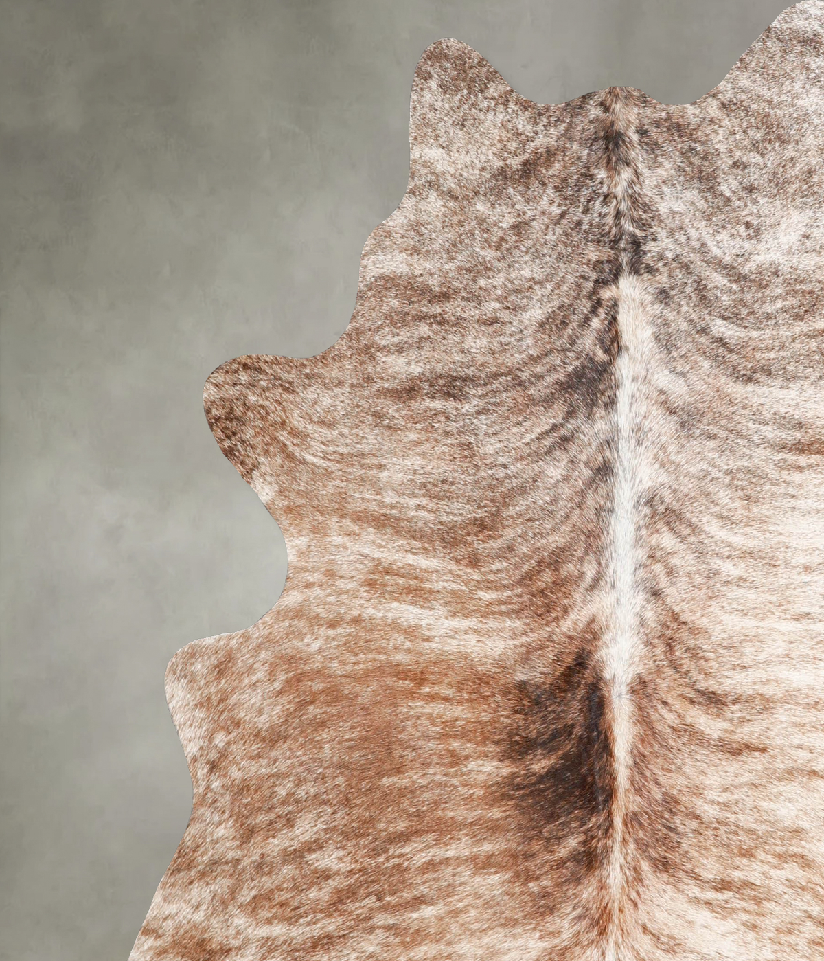 Light Brindle Large Brazilian Cowhide Rug 6'5"H x 5'11"W #A55660 by Hudson Hides