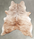 Light Brindle Large Brazilian Cowhide Rug 6'3"H x 5'3"W #A55662 by Hudson Hides