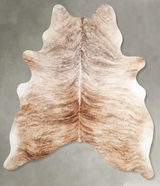 Light Brindle Large Brazilian Cowhide Rug 6'3"H x 5'3"W #A55662 by Hudson Hides