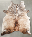 Light Brindle Large Brazilian Cowhide Rug 6'6"H x 5'8"W #A55664 by Hudson Hides
