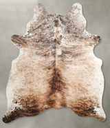 Light Brindle Large Brazilian Cowhide Rug 6'6"H x 5'8"W #A55664 by Hudson Hides