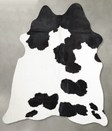 Black and White Medium Brazilian Cowhide Rug 5'8"H x 5'0"W #A55667 by Hudson Hides