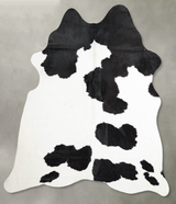 Black and White Medium Brazilian Cowhide Rug 5'8"H x 5'0"W #A55667 by Hudson Hides