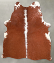 Brown and White Regular Medium Brazilian Cowhide Rug 5'6"H x 4'11"W #A55670 by Hudson Hides