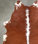Brown and White Regular Medium Brazilian Cowhide Rug 5'6"H x 4'11"W #A55670 by Hudson Hides