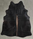 Solid Black Large Brazilian Cowhide Rug 5'9"H x 5'3"W #A55671 by Hudson Hides