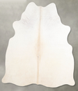 Ivory with Beige Medium Brazilian Cowhide Rug 5'8"H x 5'0"W #A55672 by Hudson Hides