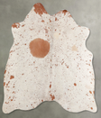 Salt and Pepper Brown Medium Brazilian Cowhide Rug 3'11"H x 4'0"W #A55682 by Hudson Hides