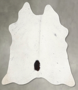 Black and White Medium Brazilian Cowhide Rug 4'3"H x 4'3"W #A55684 by Hudson Hides