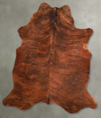 Dark Brindle Large Brazilian Cowhide Rug 6'4"H x 5'4"W #A55689 by Hudson Hides