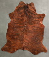Dark Brindle Large Brazilian Cowhide Rug 6'4"H x 5'4"W #A55689 by Hudson Hides