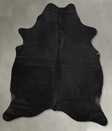 Solid Black Large Brazilian Cowhide Rug 6'11"H x 5'8"W #A55692 by Hudson Hides