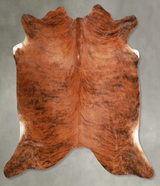 Medium Brindle Large Brazilian Cowhide Rug 5'9"H x 6'7"W #A55693 by Hudson Hides