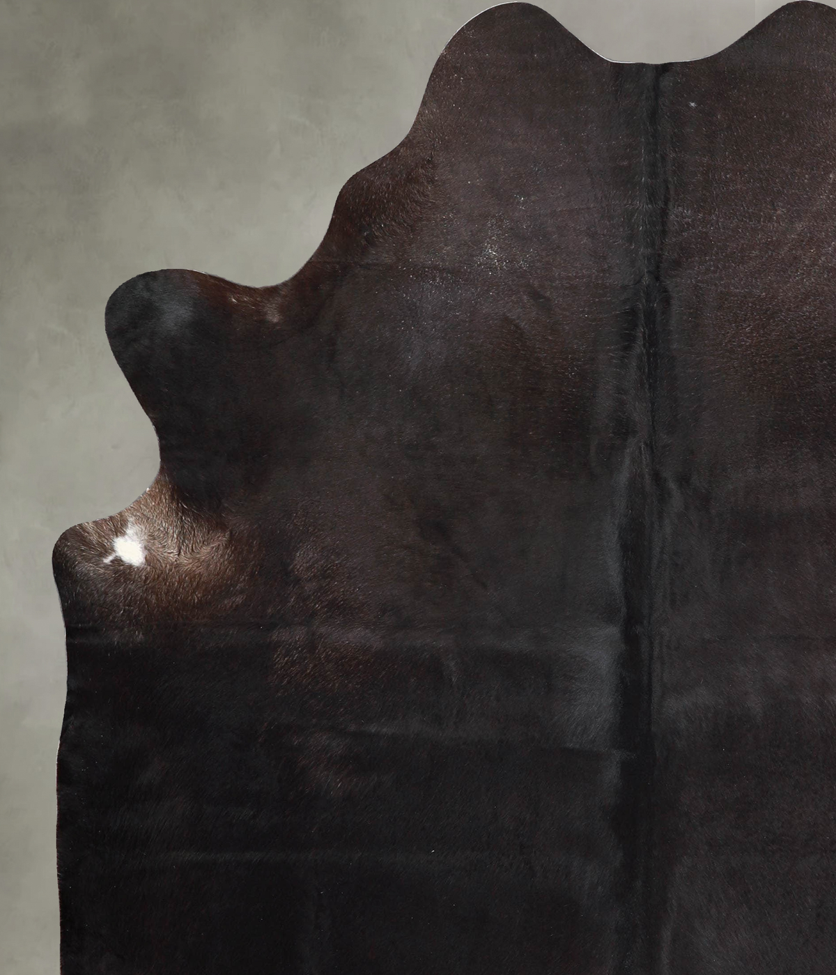 Solid Black X-Large Brazilian Cowhide Rug 7'2"H x 5'10"W #A55694 by Hudson Hides