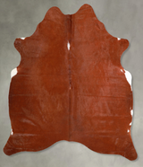 Solid Brown Large Brazilian Cowhide Rug 6'7"H x 5'8"W #A55697 by Hudson Hides