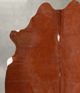 Solid Brown Large Brazilian Cowhide Rug 6'7"H x 5'8"W #A55697 by Hudson Hides