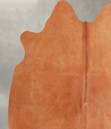 Solid Brown Medium Brazilian Cowhide Rug 5'1"H x 5'2"W #A55698 by Hudson Hides